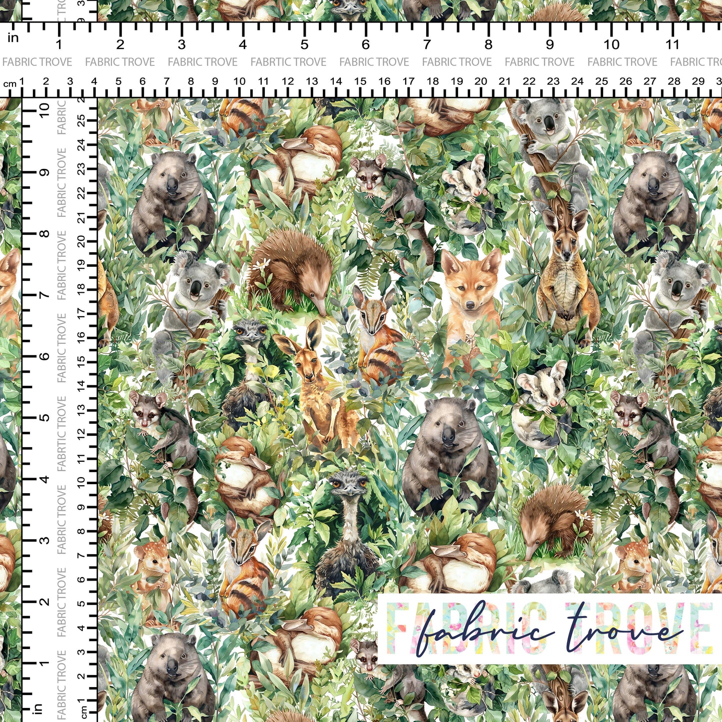 COTTON 100 - Aussie Leaves