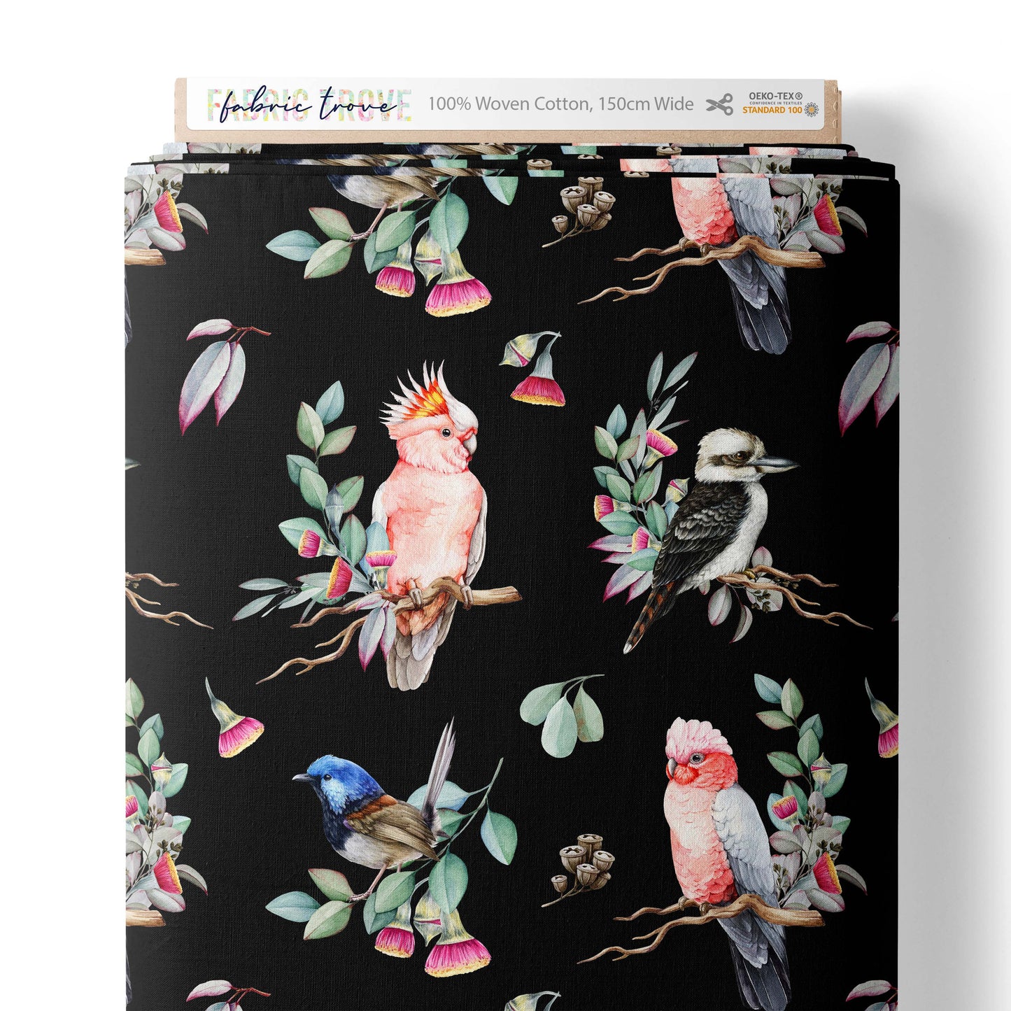 COTTON 100 - Aussie Wings Black