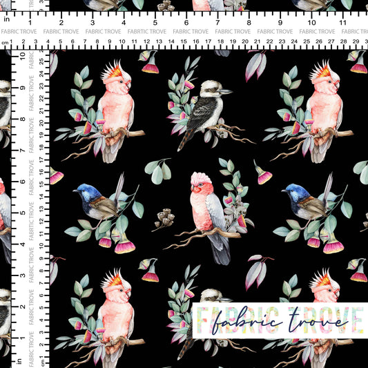 COTTON 100 - Aussie Wings Black