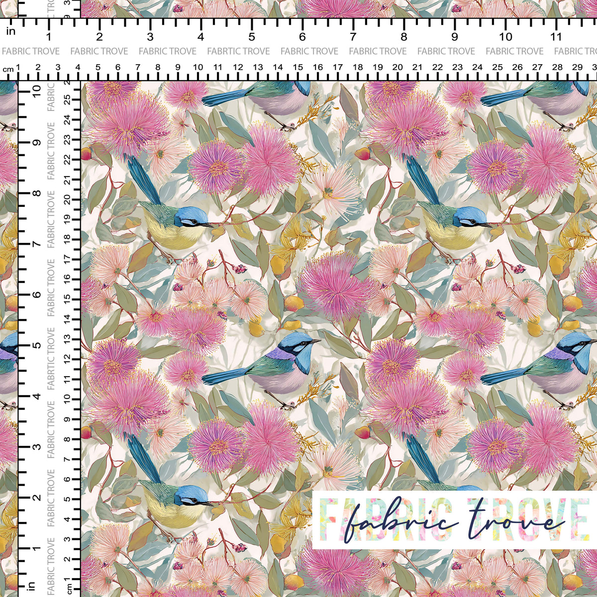 C100 - Blue Wren Floral