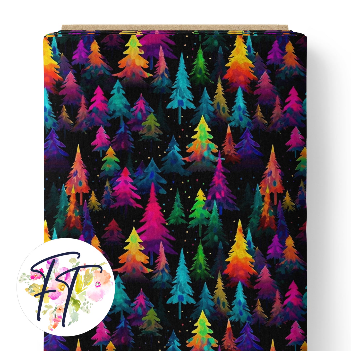 COTTON 100 - Bright Christmas Trees