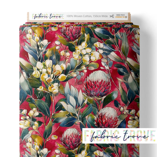 COTTON 100 - Christmas Wildflowers