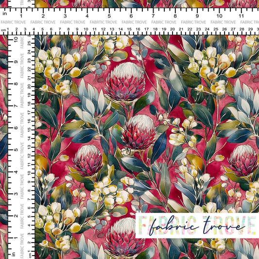 COTTON 100 - Christmas Wildflowers