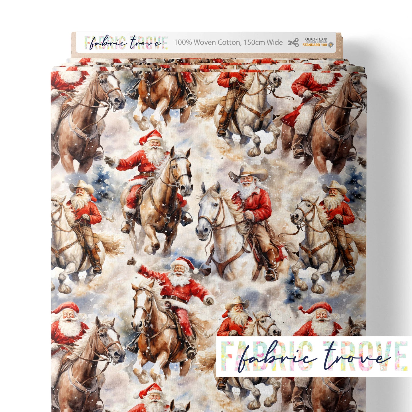 COTTON 100 - Cowboy Santa