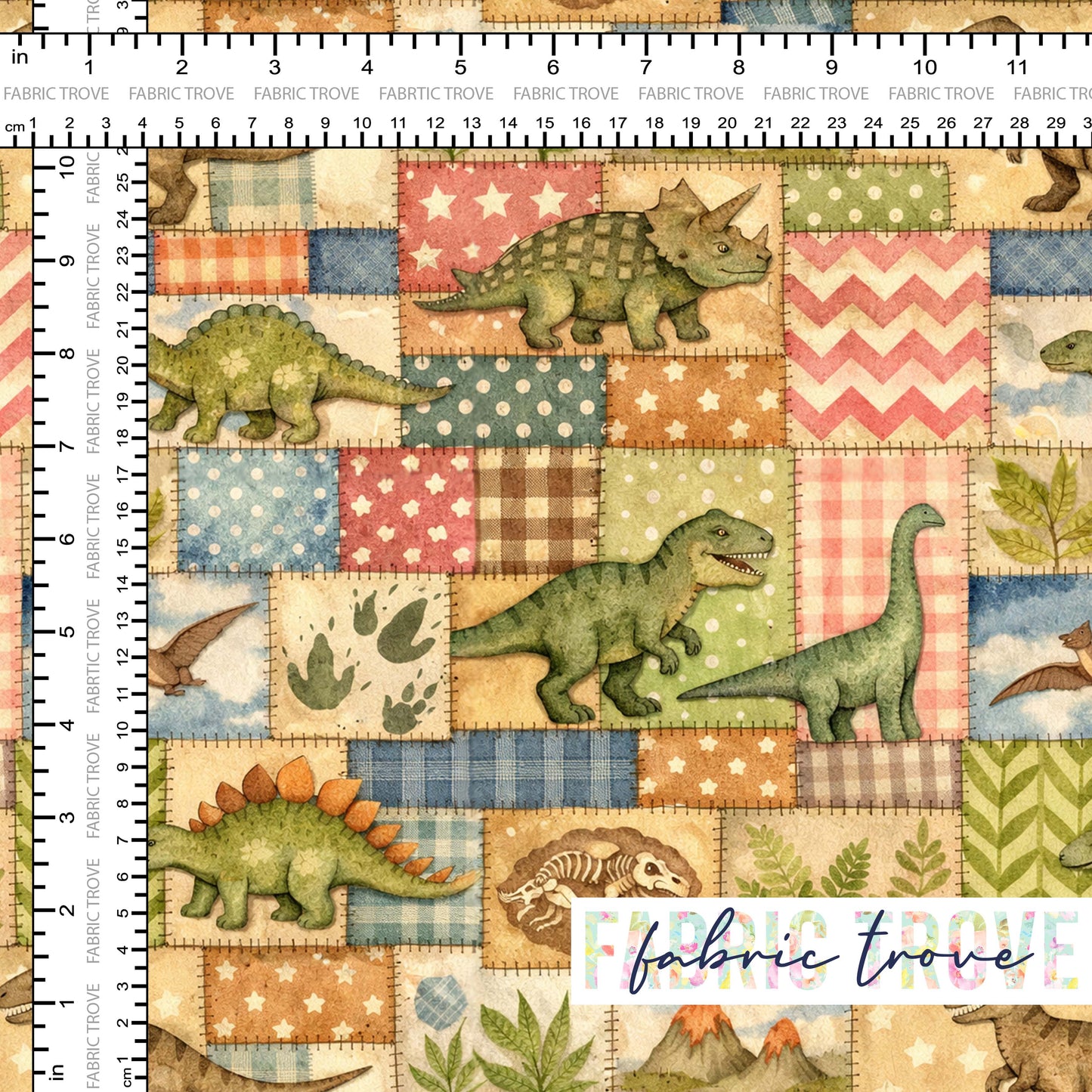 C100 - Faux Patchwork Dino