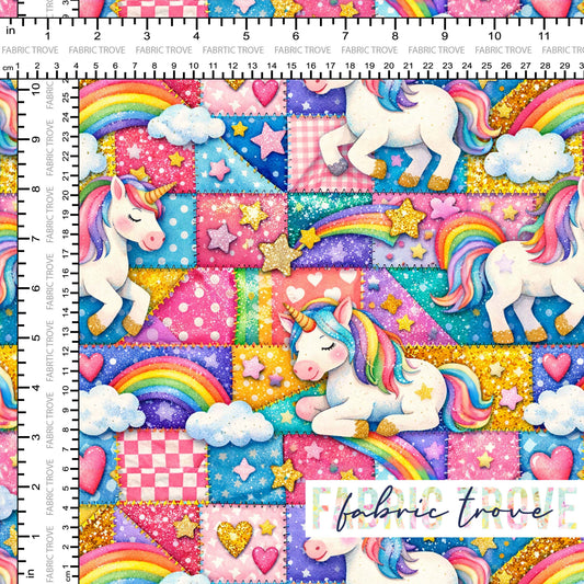 C100 - Faux Patchwork Unicorn