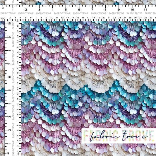 C100 - Faux Scalloped Sequines