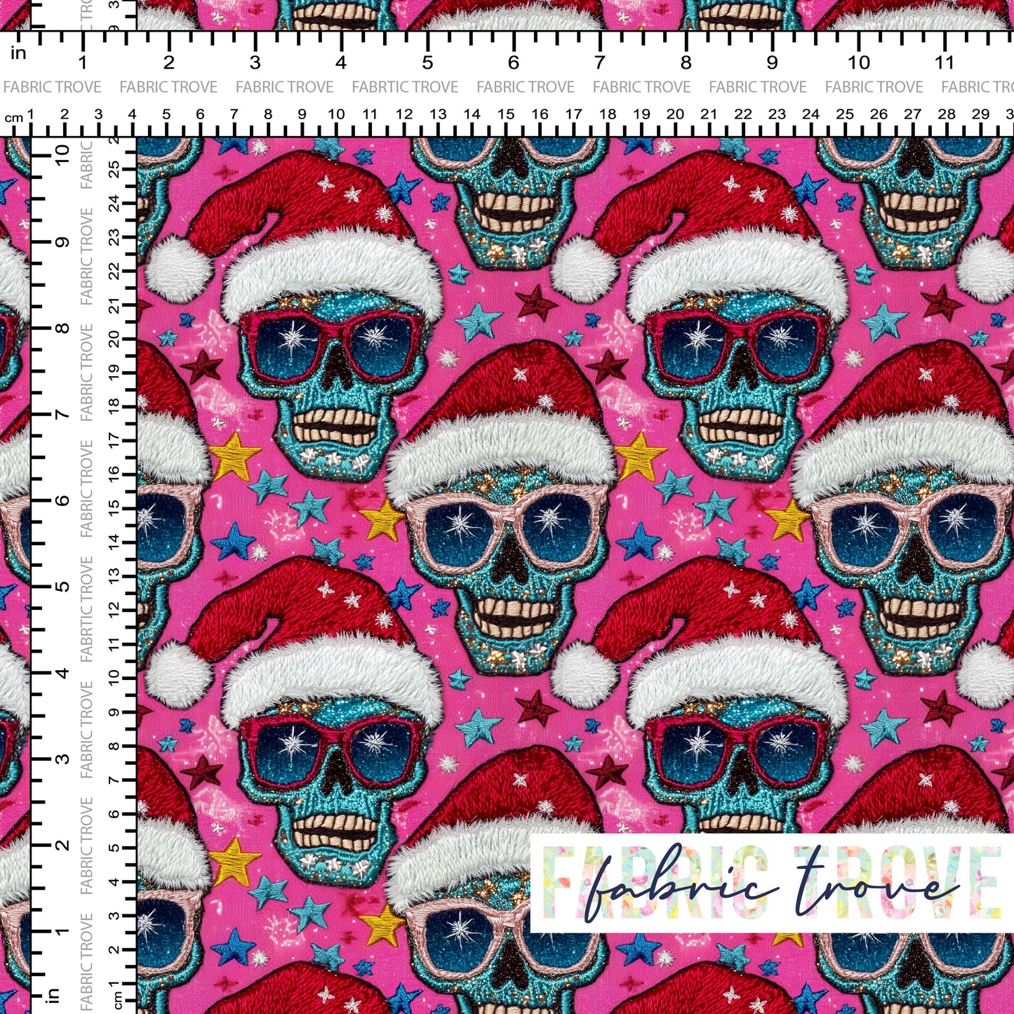 COTTON 100 - Merry Skulls