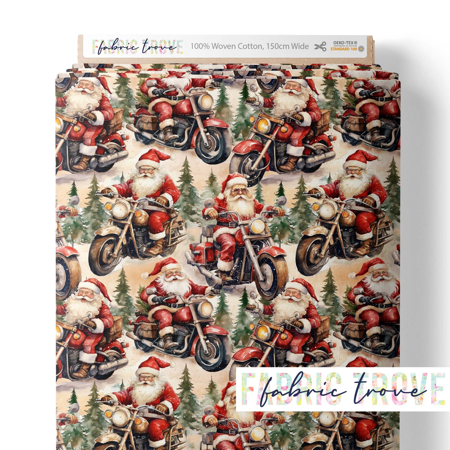 COTTON 100 - Motocycle Santa