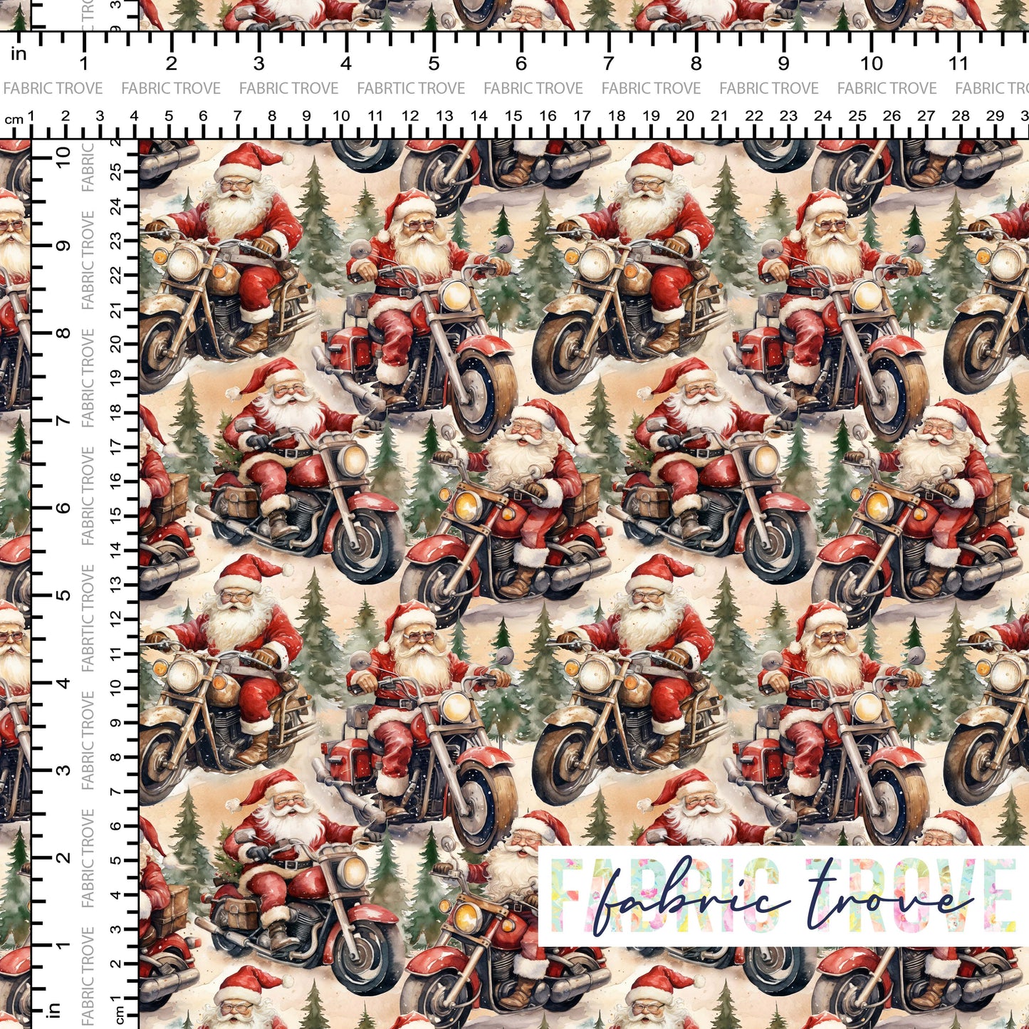 COTTON 100 - Motocycle Santa