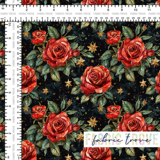 C100 - Noel Roses Black