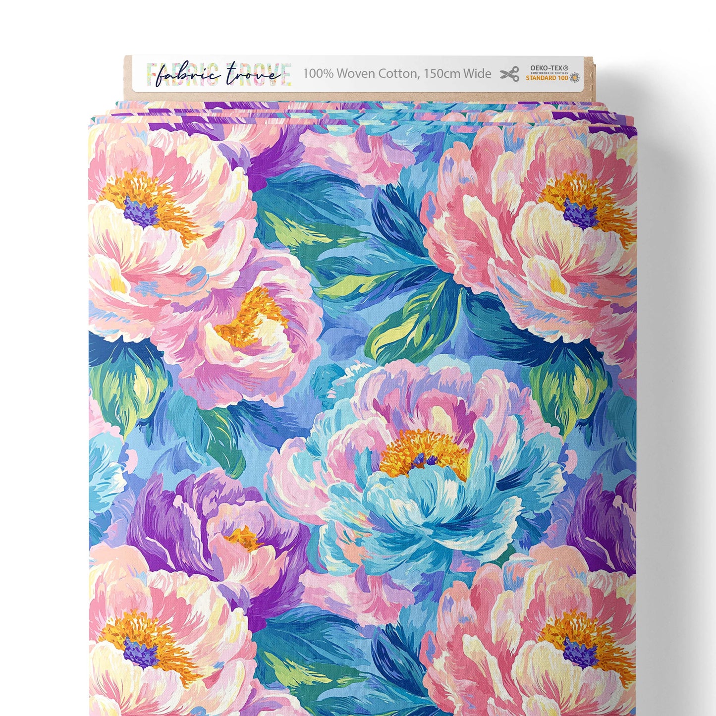 COTTON 100 - Pastel Vintage Roses