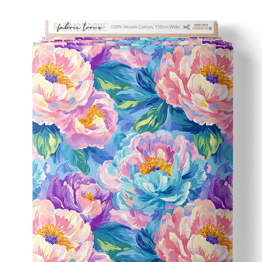 COTTON 100 - Pastel Vintage Roses