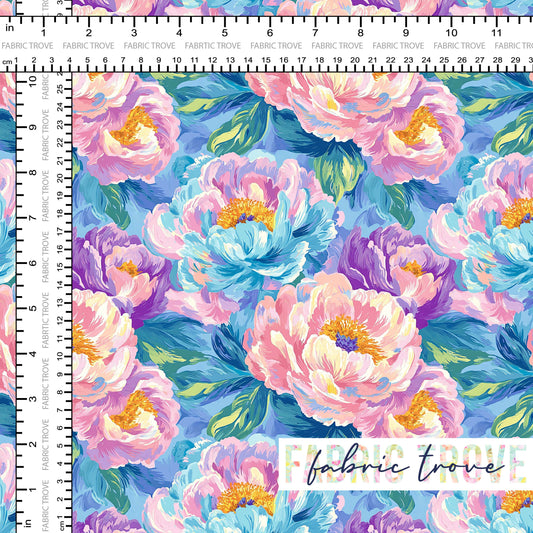 COTTON 100 - Pastel Vintage Roses