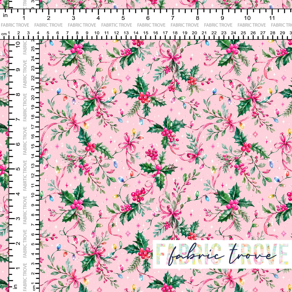 C100 - Pink Holly Sprigs