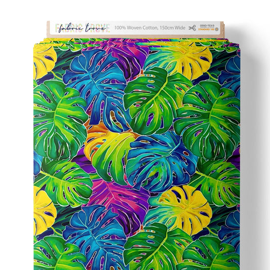 COTTON 100 - Rainbow Monstera