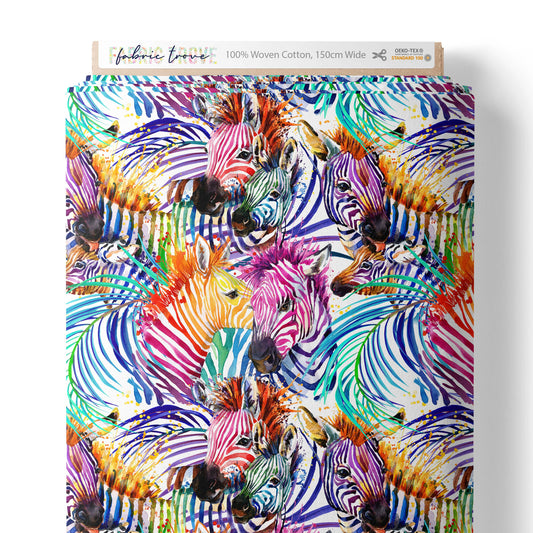 COTTON 100 - Rainbow Zebra