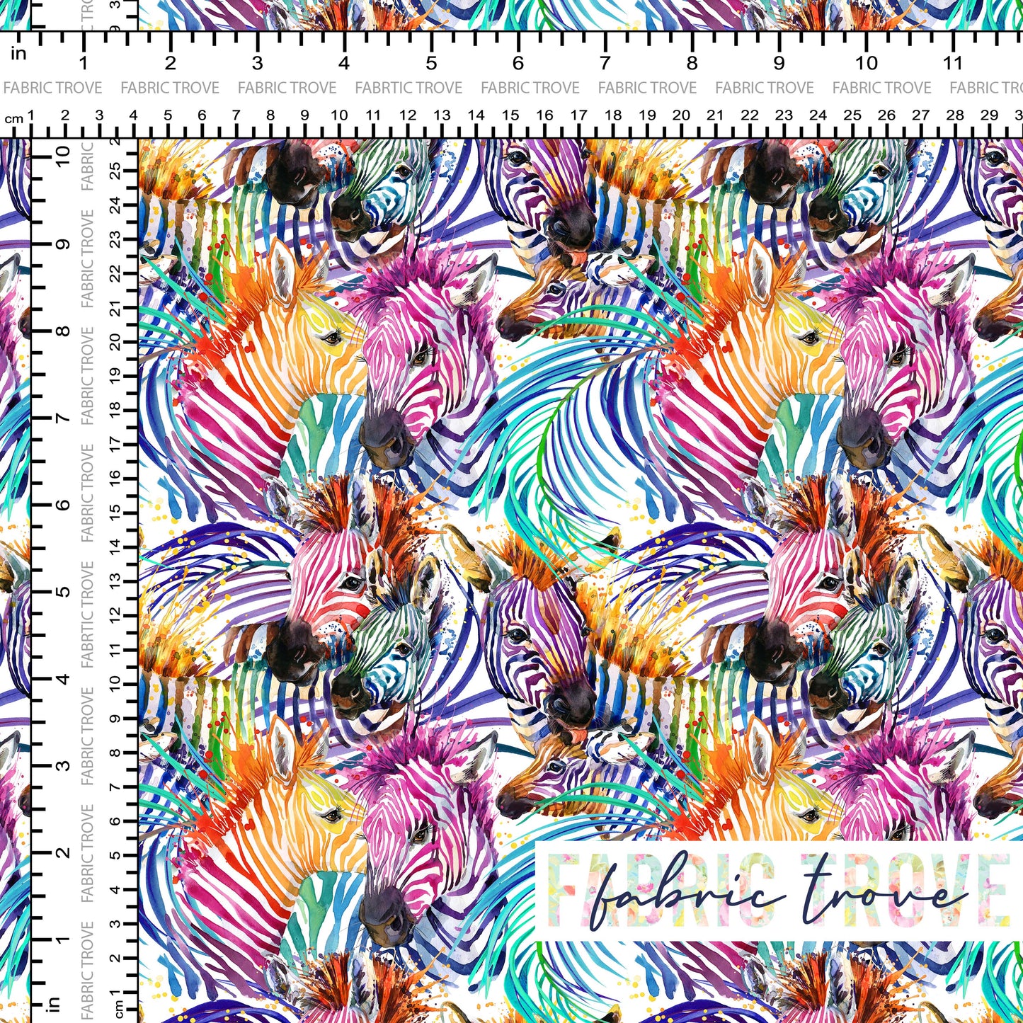 COTTON 100 - Rainbow Zebra