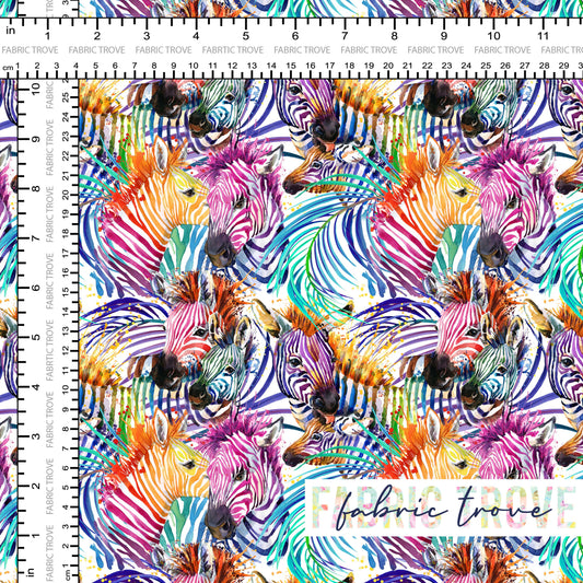 COTTON 100 - Rainbow Zebra