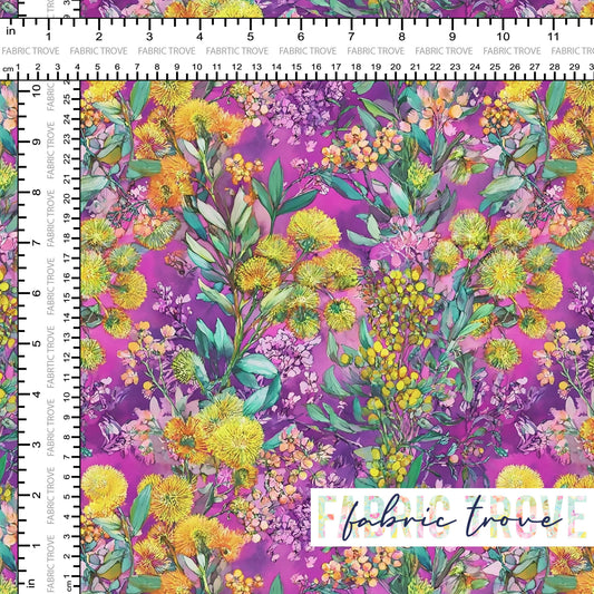 KNIT 95/5 - Whimisical Wildflowers Purple