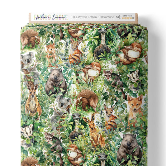 COTTON 100 - Aussie Leaves