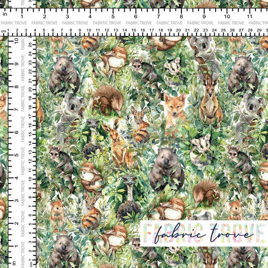 COTTON 100 - Aussie Leaves