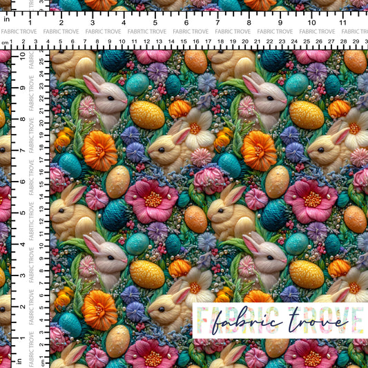 C100 - Faux 3D Bunny Meadow