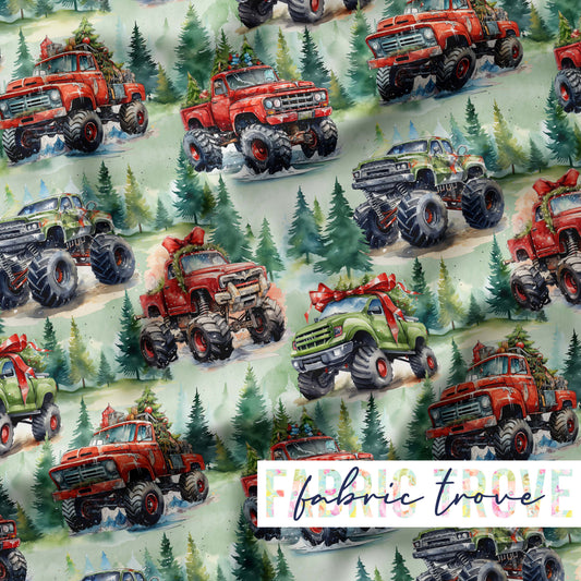 KNIT 95/5 - Christmas Monster Trucks