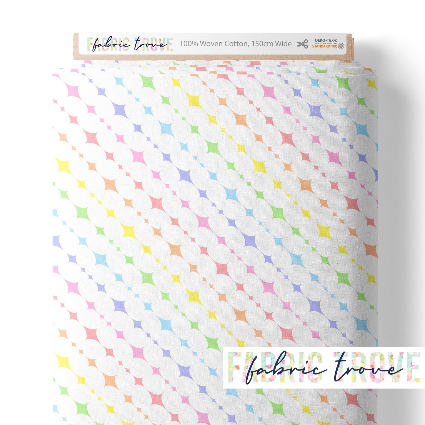 C100 - Diagonal Diamonds Pastel