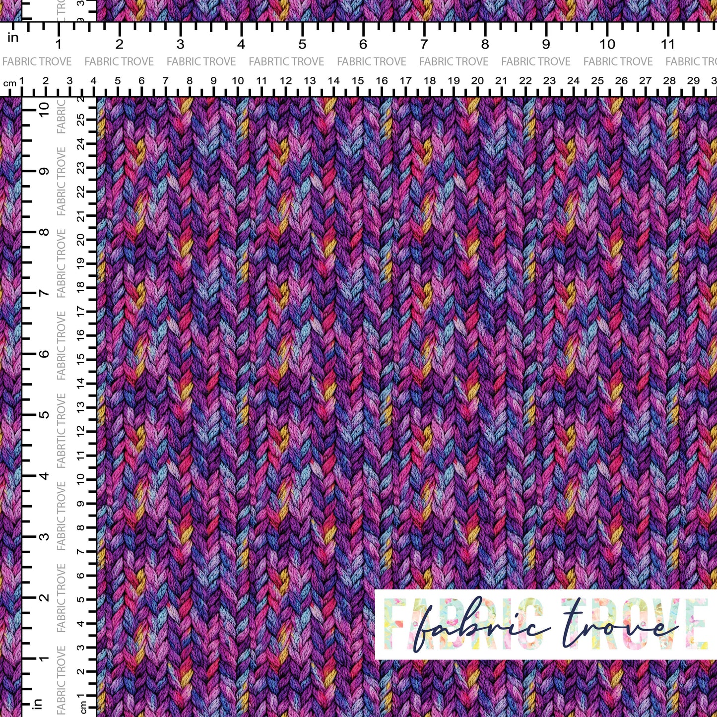 KNIT 95/5 - Faux 3D Knit Purple