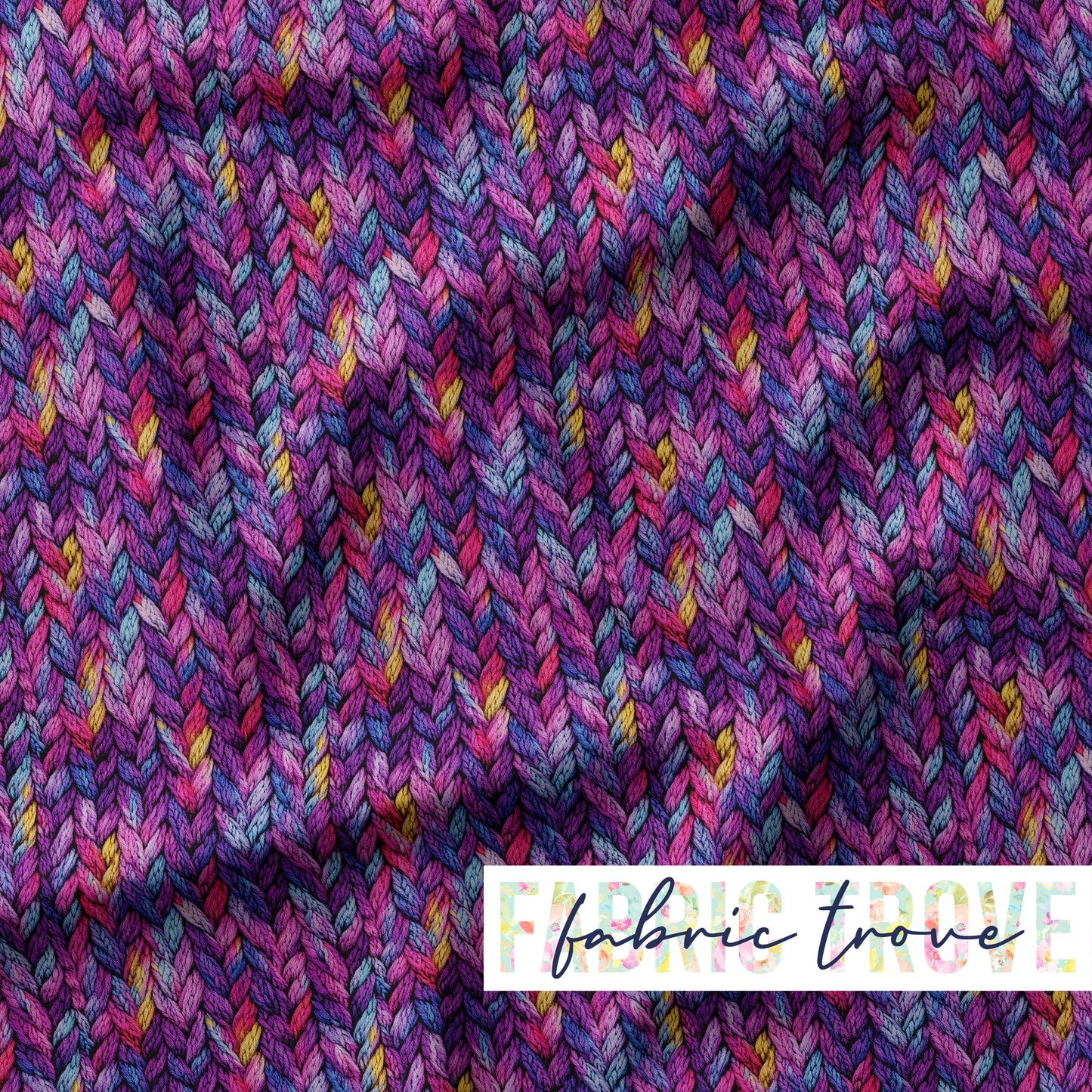 KNIT 95/5 - Faux 3D Knit Purple