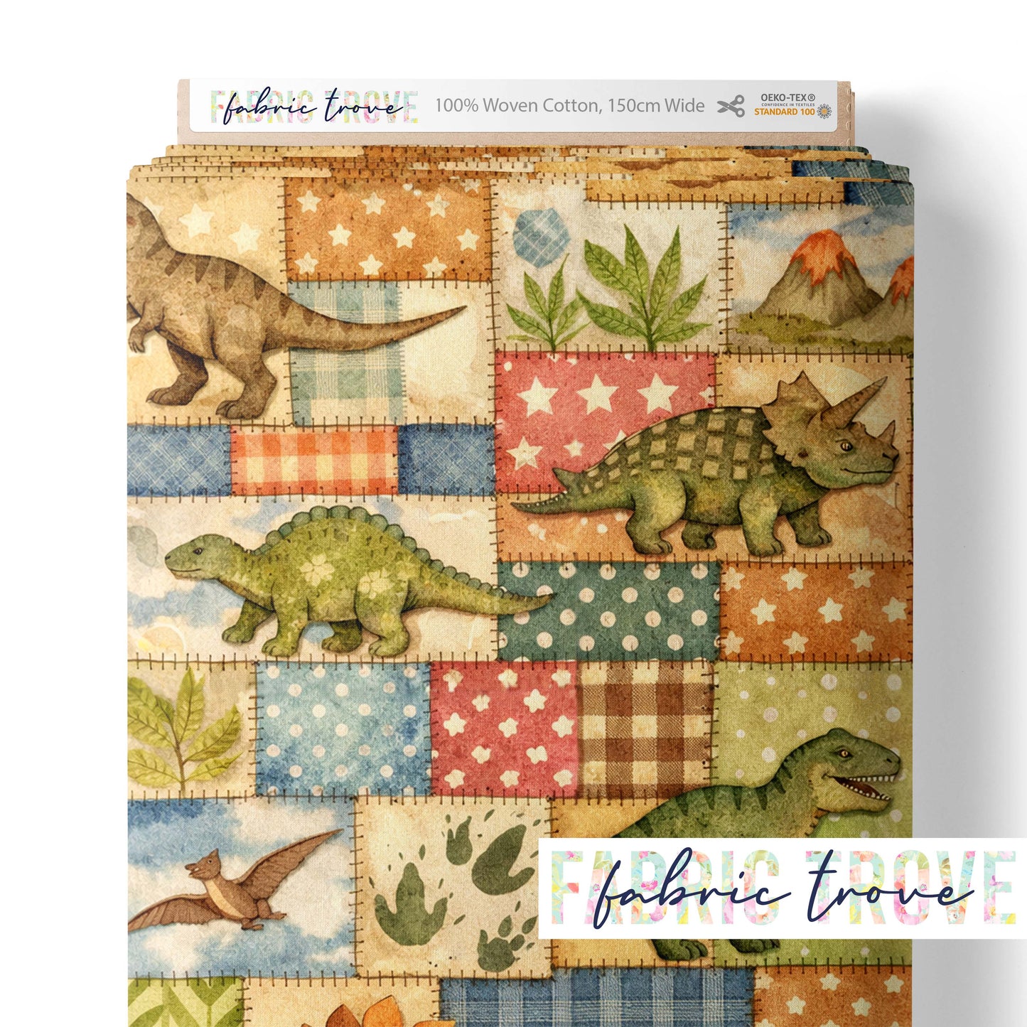C100 - Faux Patchwork Dino
