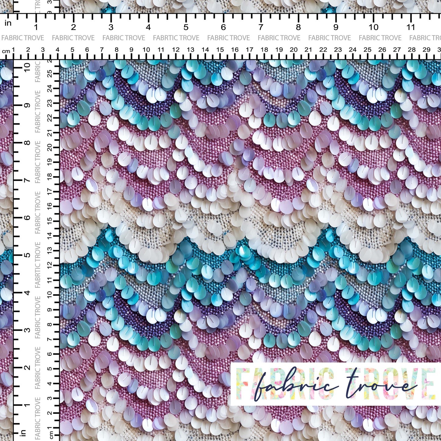 C100 - Faux Scalloped Sequines