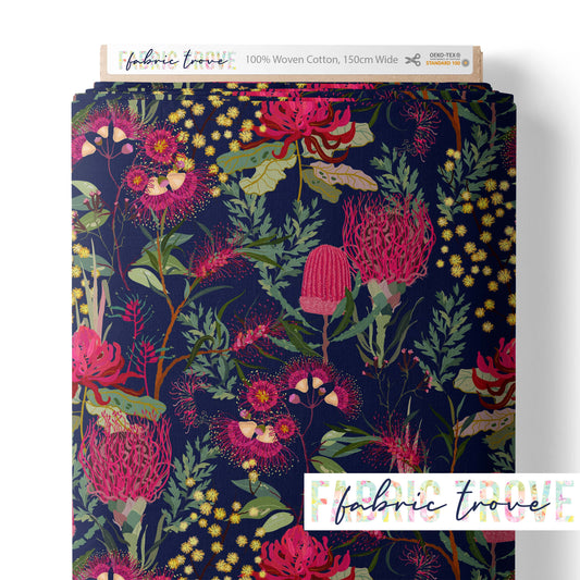 C100 - Gumnut Blossom Rose/Navy