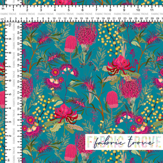 C100 - Gumnut Blossom Rose/Teal