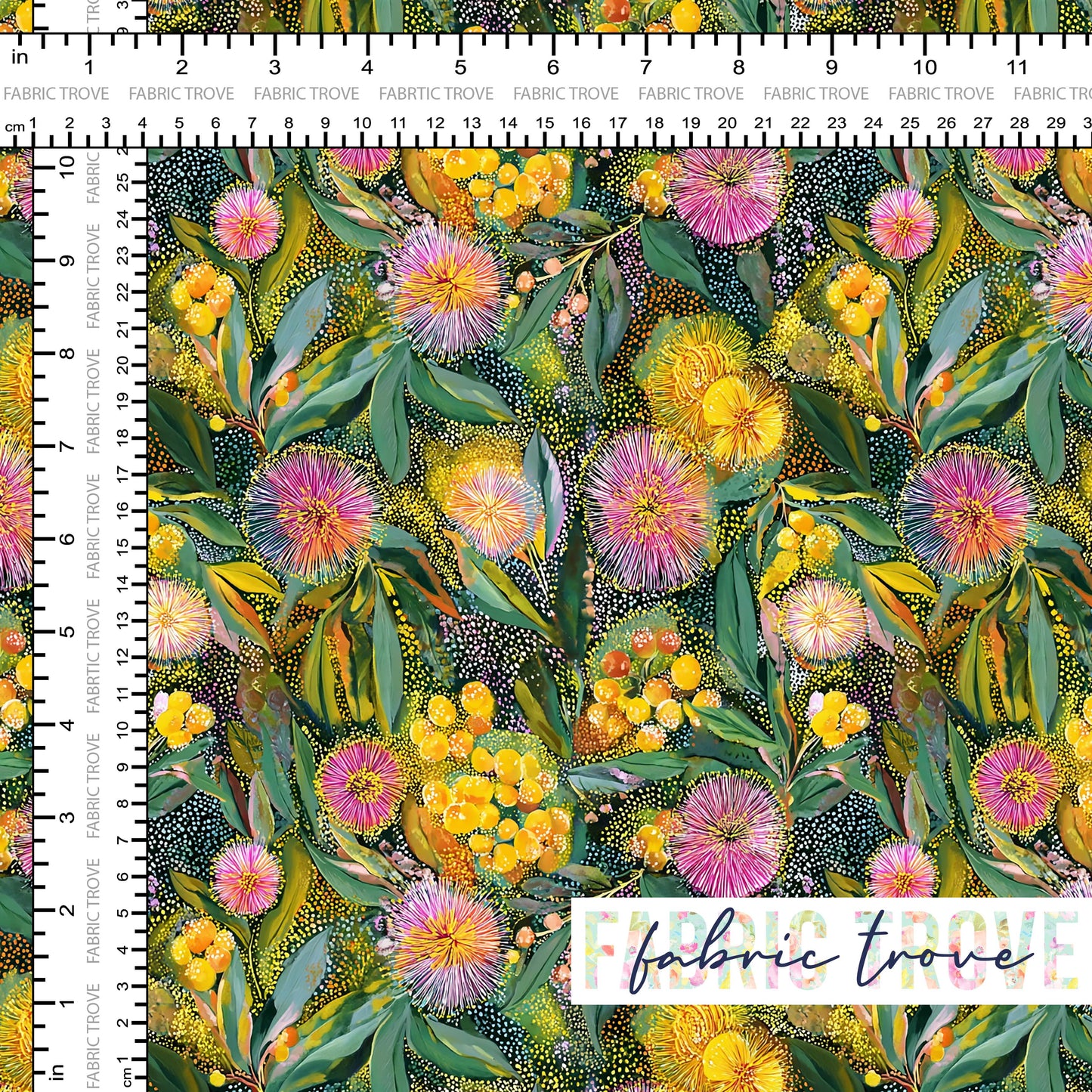 C100 - Gumnut Blossoms Green