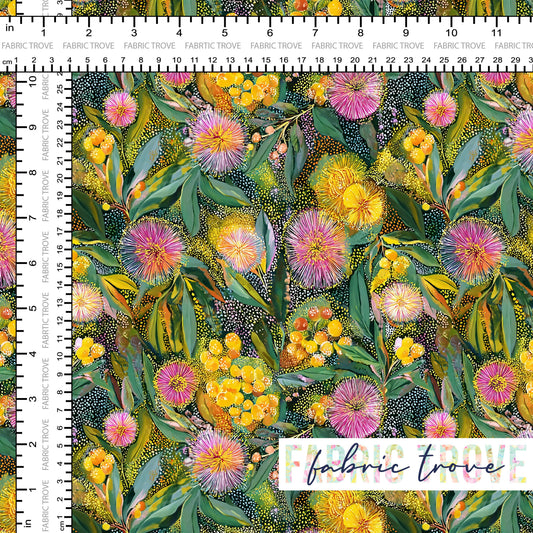 C100 - Gumnut Blossoms Green