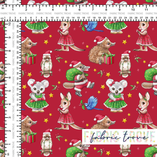 COTTON 100 - Lill Aussie Christmas Red