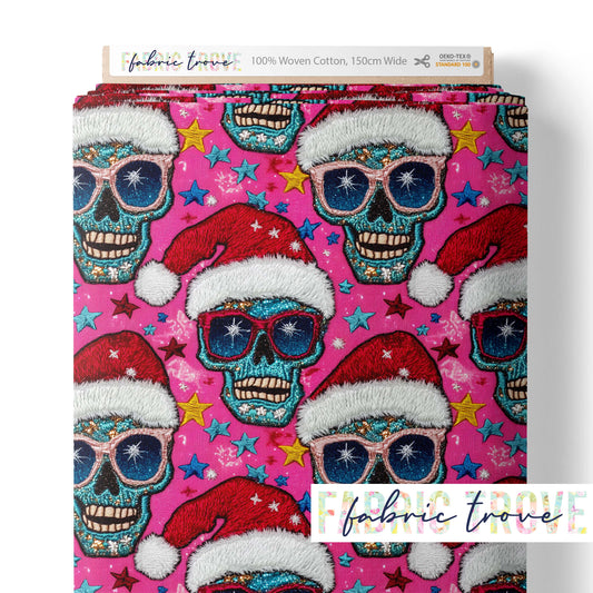 COTTON 100 - Merry Skulls