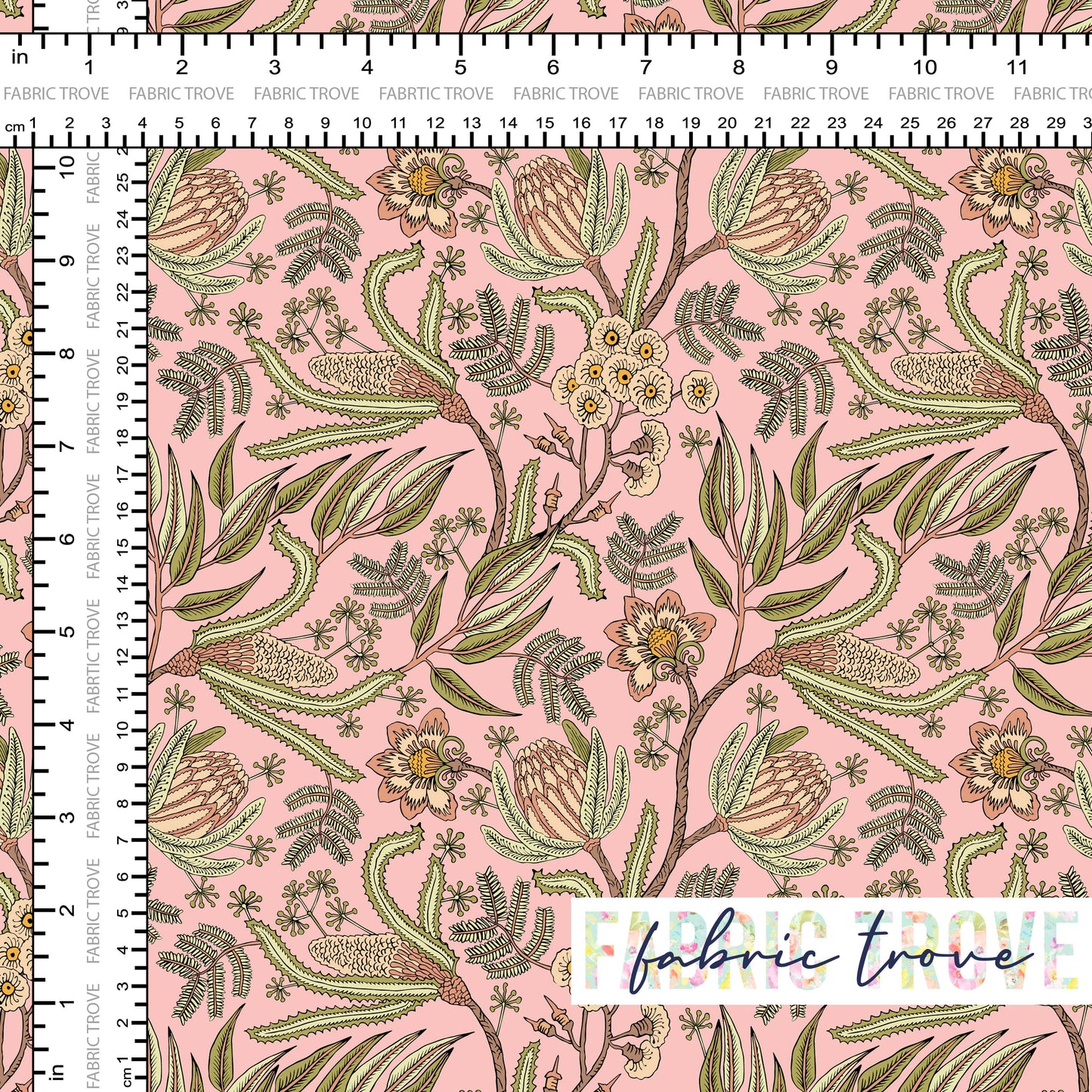 C100 - Native Line Green/Peach