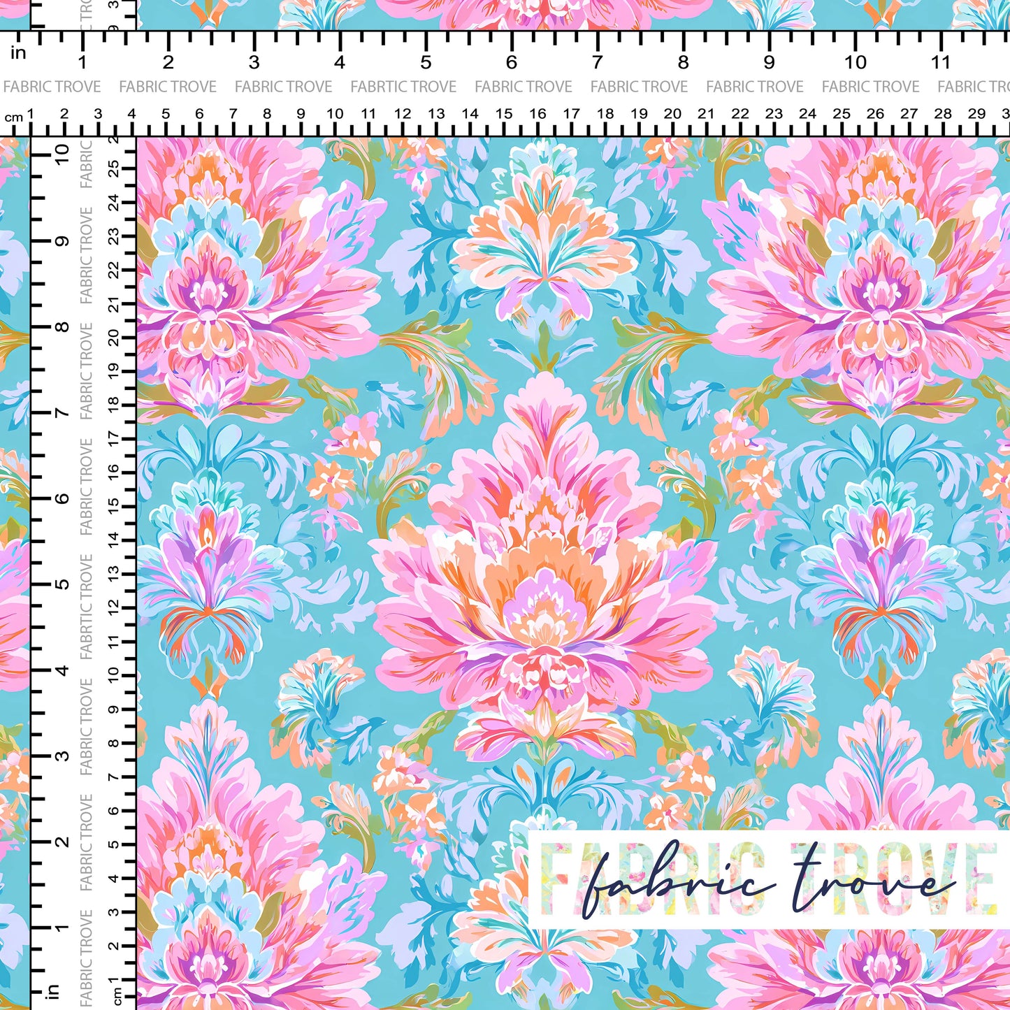 C100 - Paradise Damask Blue