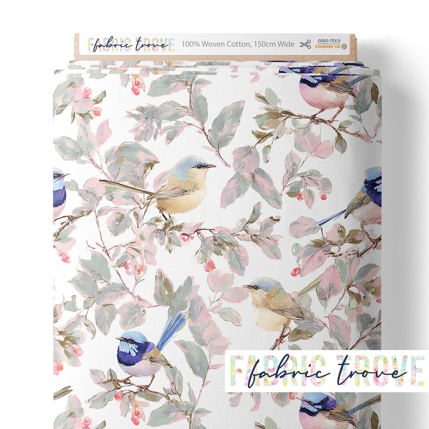 C100 - Pastel Blue Wrens