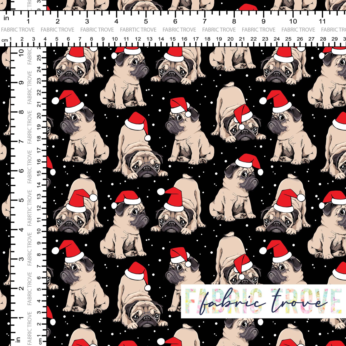 COTTON 100 - Santa Pug