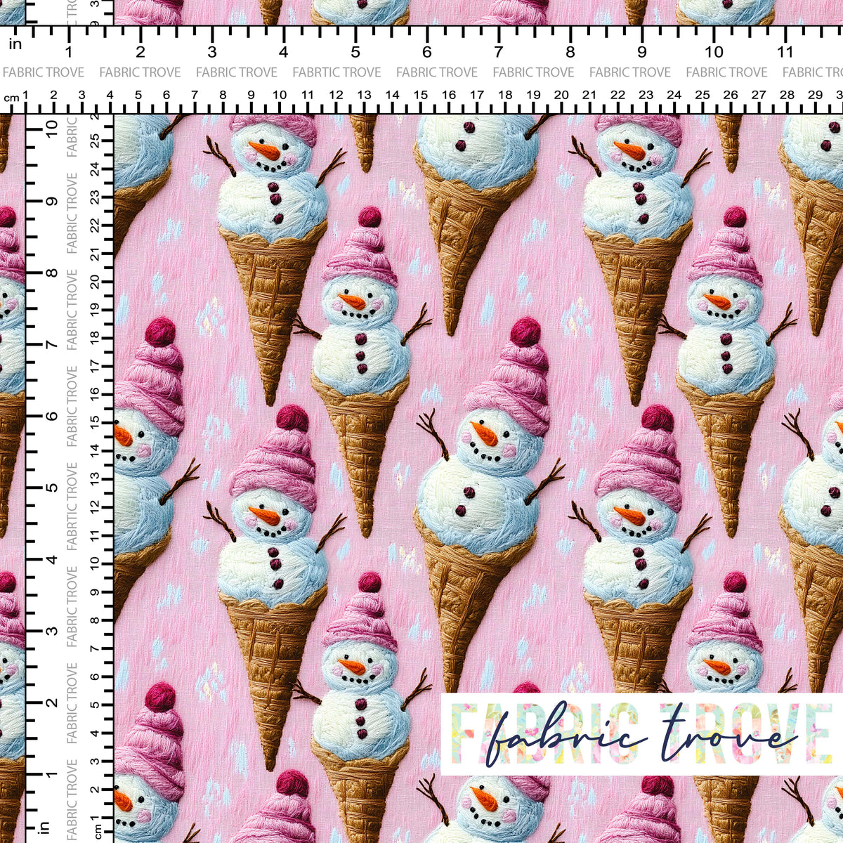 C100 - Snow Cones Faux Embroidery