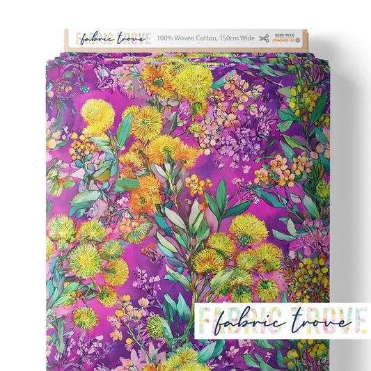 C100 - Whimisical Wildflowers Purple