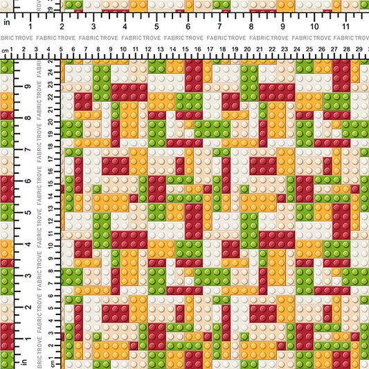 COTTON 100 - Bricks Christmas